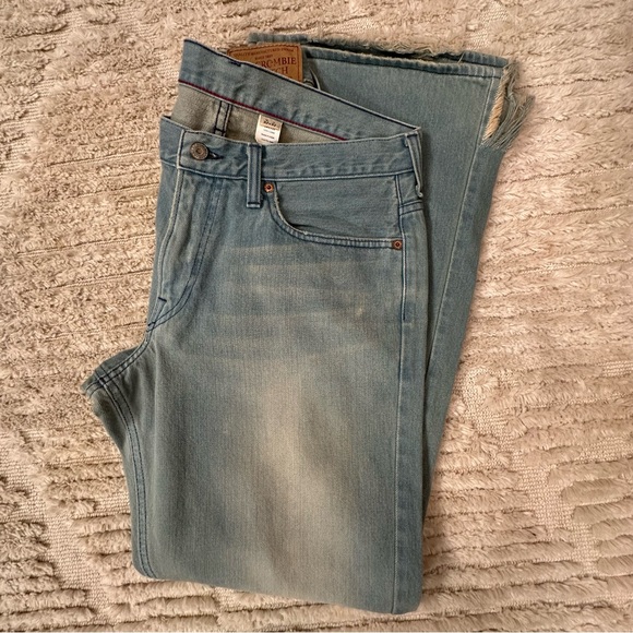 Vintage Y2K Abercrombie & Fitch Light Blue Bootcut Jeans 32 x 32 - Picture 8 of 9